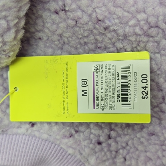 Sherpa Shearling Crewneck Lined Sweatshirt | All in Motion | Medium (8) - Picture 6 of 8